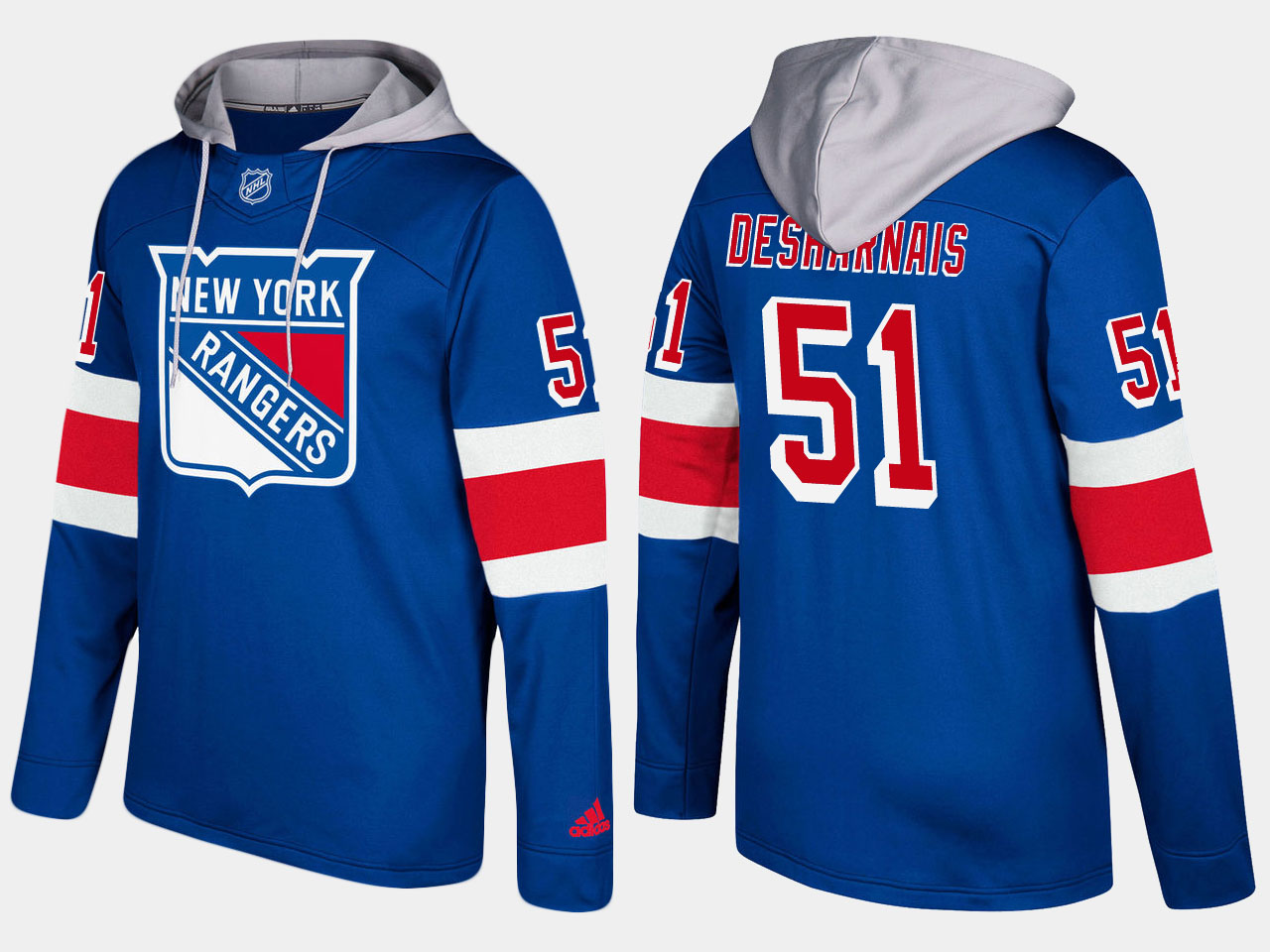 Men NHL New York rangers #51 david desharnais blue hoodie